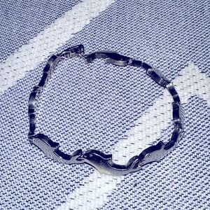 VNTG 925 Sterling Silver Dolphin Link Bracelet